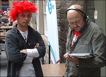 This Polish fan doesn't look too happy to see Clem