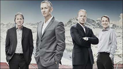 Lineker encabeza el grupo de comentaristas de la BBC, junto a Mark Lawrenson, Alan Shearer y Alan Hansen