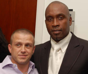 Nigel Benn and Gary Stasek, founder of City Warriors
