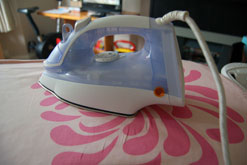 Iron and ironing board