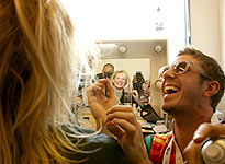 Getting my makeover with Jake