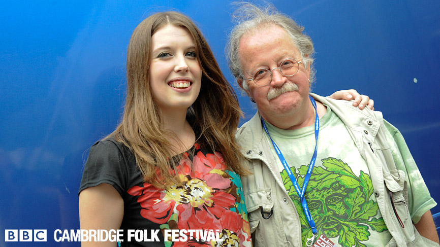 Radio 2's Mike Harding with Bella Hardy.