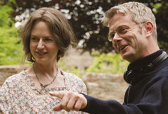 Image: Nicole Kidman as Virgina Woolf with director, Stephen Daldry