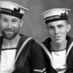 Leading Hand Stanley C. Legg (on right)- HMS Formidable, 1942.