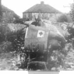 The scene at the back of our garden, third from left our house .
