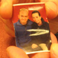 The picture of Denis' son and daughter-in-law John and Louise that was left inside the box on Machu Picchu