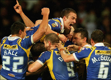 Jubilant Leeds celebrate the victory