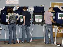 Voters in Miami, Florida