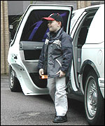 Sam gets out of the limo