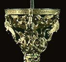 Photograph showing a 12th century bronze candlestick