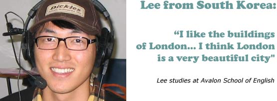 Lee from South Korea: 'I like the buildings of London... I think London is a very beautiful city