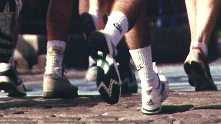 Legs and feet running