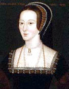 Portrait style painting showing Anne Boleyn