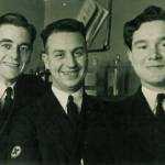 Harry Smith, Maurice Ward & Peter Dunlop sick bay of HMS Shrapnel Isleworth 1942