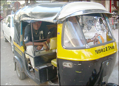 Umaru in a motor rickshaw