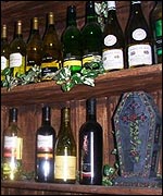 Wine and die? Selections from the drinks list