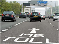 M6 toll motorway opened in 2003 