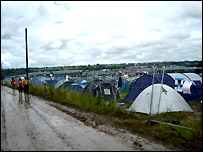 Campsite at Glastonbury
