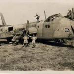 Stirling that had crashed on take off at Lydda