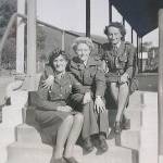 This photo was taken outside the stores which May ran at the camp in Tonfanau, Wales.