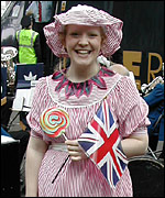 Woman dressed in Victorian clothing