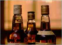 Bottles of whisky