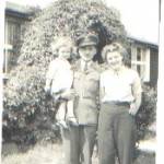 The Bride, with Brother, J. M. CAUDLE and his son, RAF Odiham 1940's