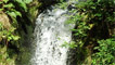 A waterfall