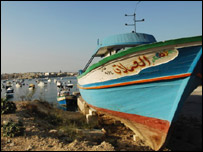 One of the boats used to bring migrants from north Africa. Photo by byJulie Rem from Medecins Sans Frontieres.