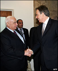 Ariel Şaron ve Tony Blair