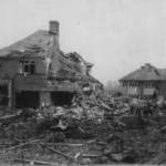 This is the place where Derek lived after it was bombed in 1944. His house was the one on the left.