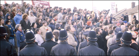 pickets and police during 1984-1985 Miners' Strike
