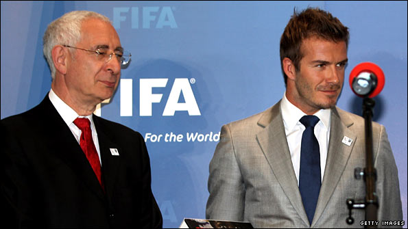 Lord Triesman and David Beckham 