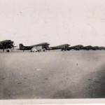 117 Squadron getting ready for their move to India. Line up of D.C.s for the ceremony when 117 Squadron went to India.