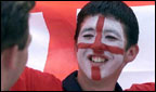 One football fan proud to fly the flag