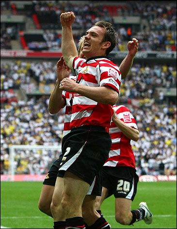 James Hayter celebrating his goal
