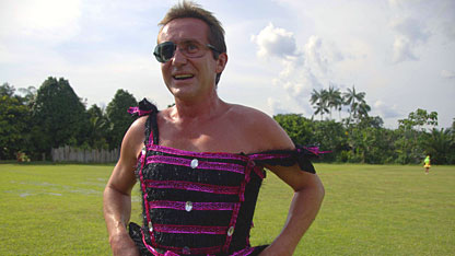 Bruce playing drag football