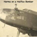 Norma on Halifax Bomber.