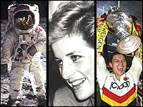 Buzz Aldrin, Princess Diana and Robbie Paul 