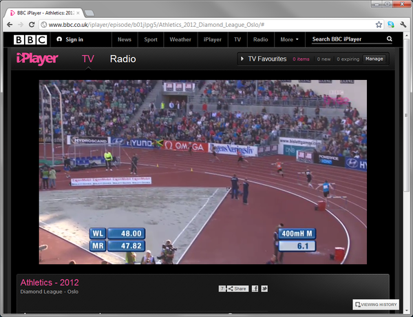 alt screenshot of Chrome extension on the iPlayer