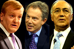 Image: Charles Kennedy, Tony Blair, Michael Howard