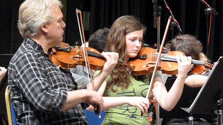 'Side by side' violins