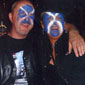 Joy and a friend on a Biker Rally