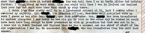 Extract from a personal letter to home