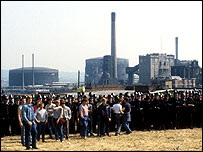 Miners' strike, Orgreave near Rotherham, 1984