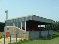 The stand at St. Peter FC