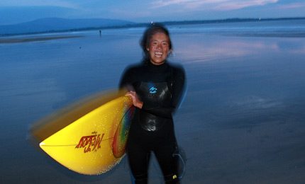 Shiho, dusk, stoked, as her Irish odyssey continues. Pic Macklin May 07