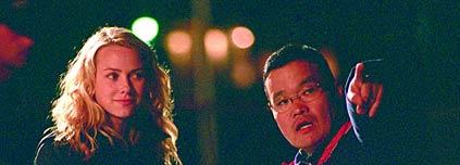 Hideo Nakata directing Naomi Watts on the set of The Ring Two