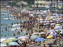 Praia na Espanha