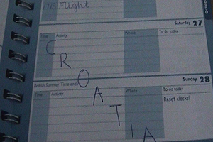 Kim's dad lives in Croatia and she hasn't spent Christmas with him since she was nine.